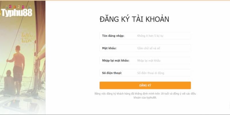 Cách thức đăng ký tham gia website Typhu 88